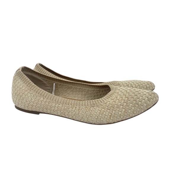 Seychelles Knit Ballet Flats Nesta womens 6.5 Memory Foam Insole Cream - Picture 3 of 10